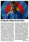 Erfolg für Niklas Gerrit Sales – Zum Anzeigen einer vergrößerten Darstellung hier klicken